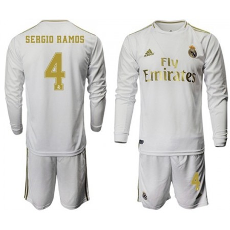 Real Madrid Sergio Ramos 4 Kind Thuis Tenue 2019-20 L/S